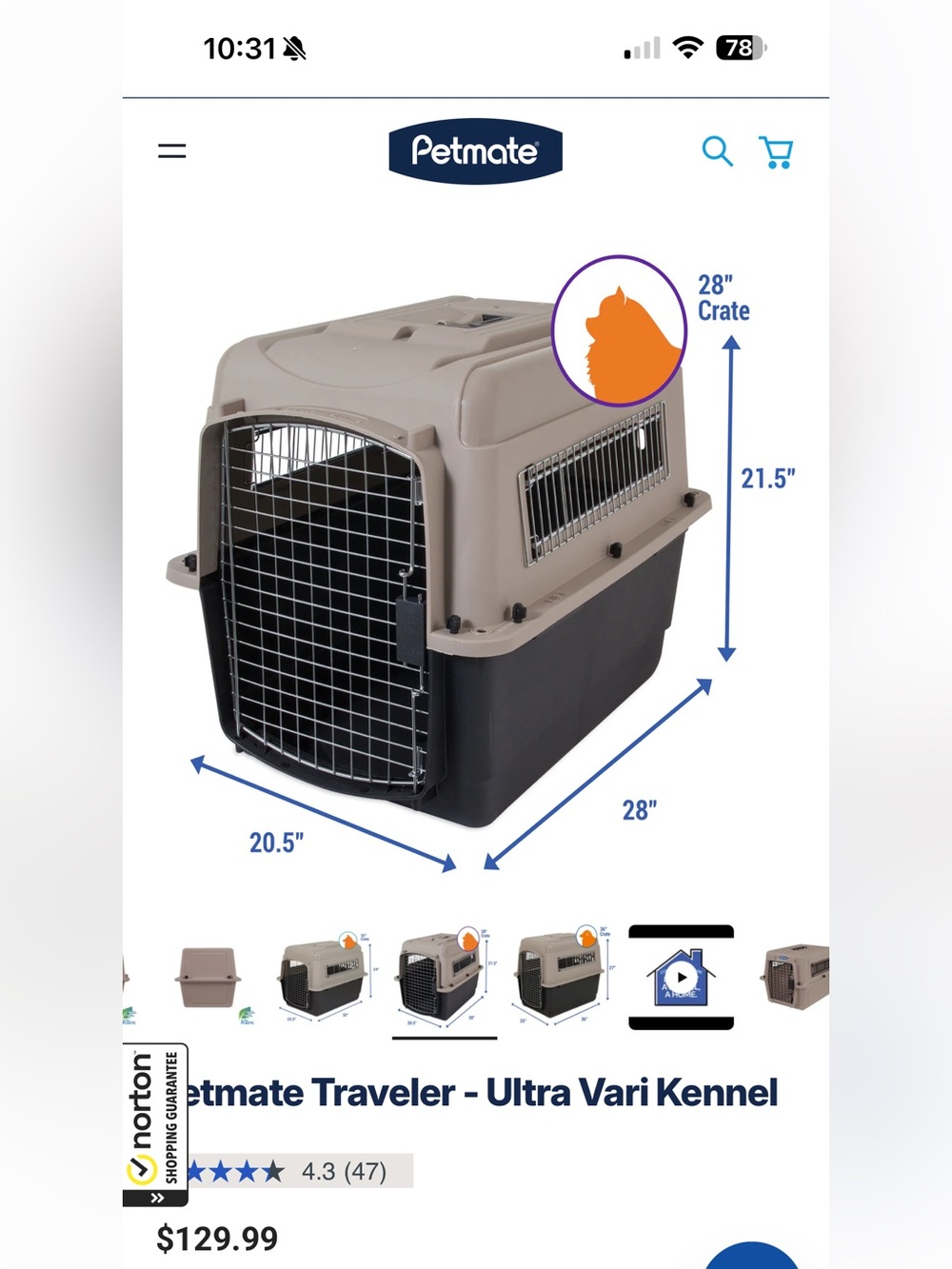 Petmate Vari Kennel Ultra Airline Compliant Dog Kennel